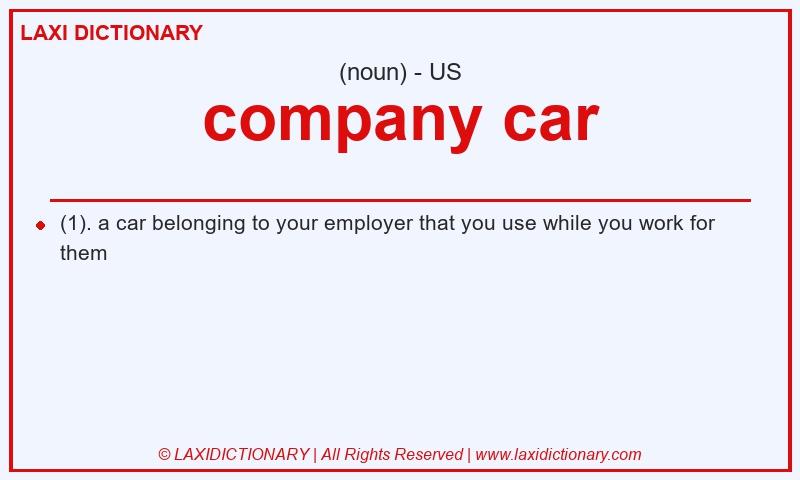 Definition company car in American English