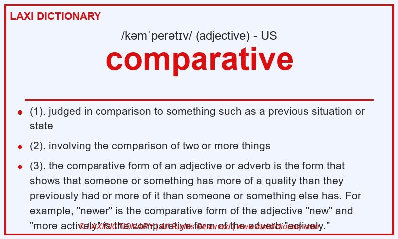 Definition comparative in American English