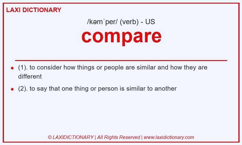 Definition compare in American English