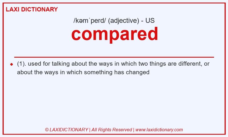 Definition compared in American English