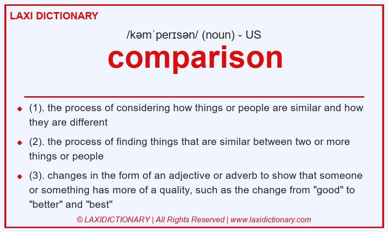 Definition comparison in American English