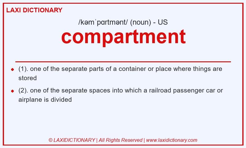 Definition compartment in American English