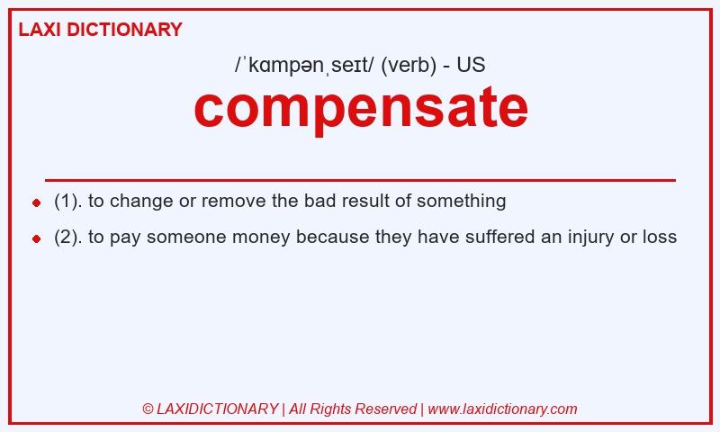 Definition compensate in American English