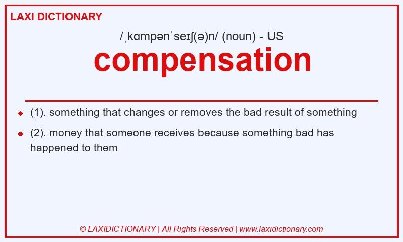 Definition compensation in American English