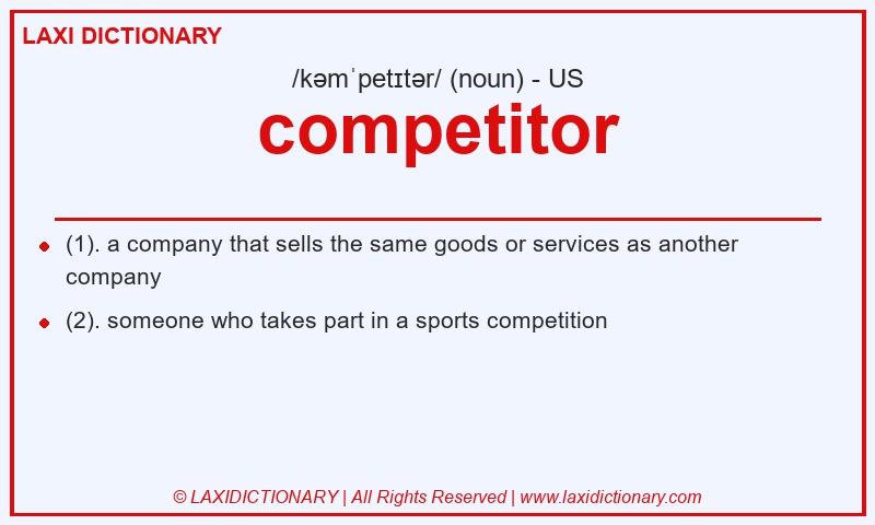 Definition competitor in American English