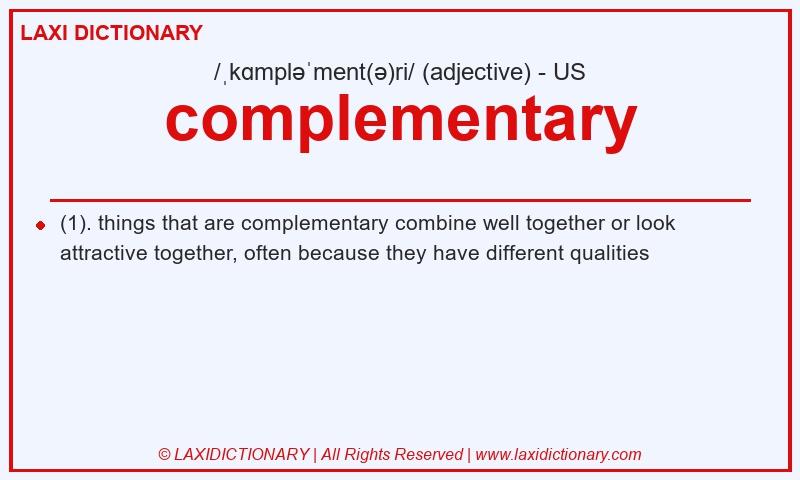 Definition complementary in American English