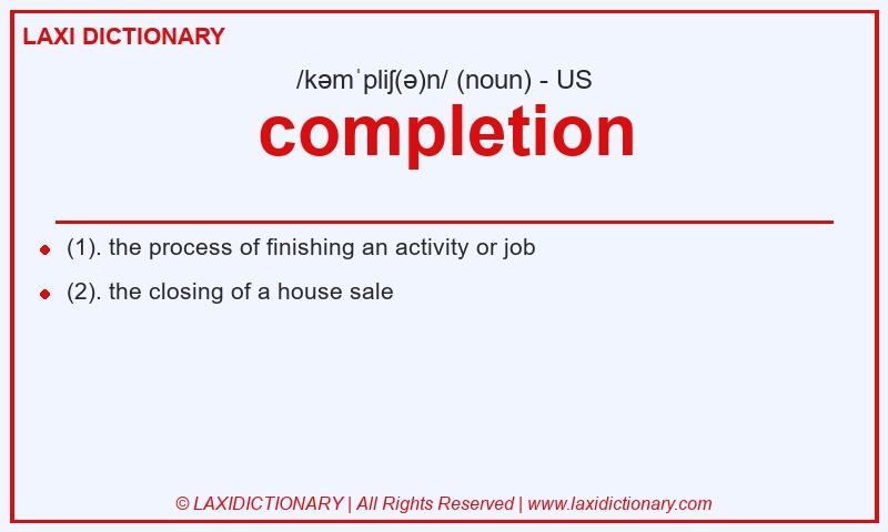 Definition completion in American English
