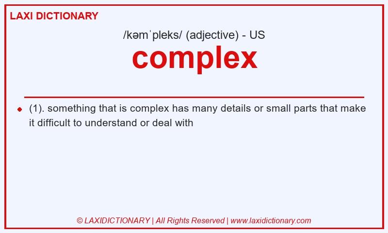 Definition complex in American English