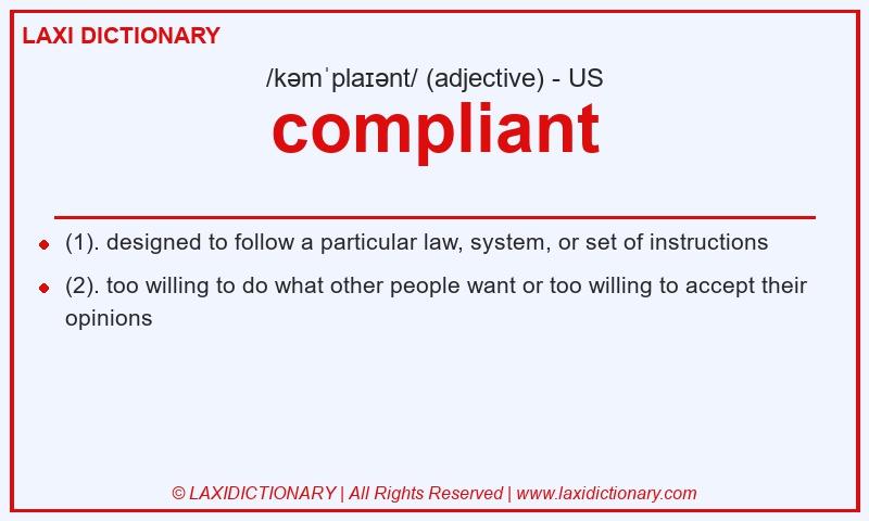 Definition compliant in American English