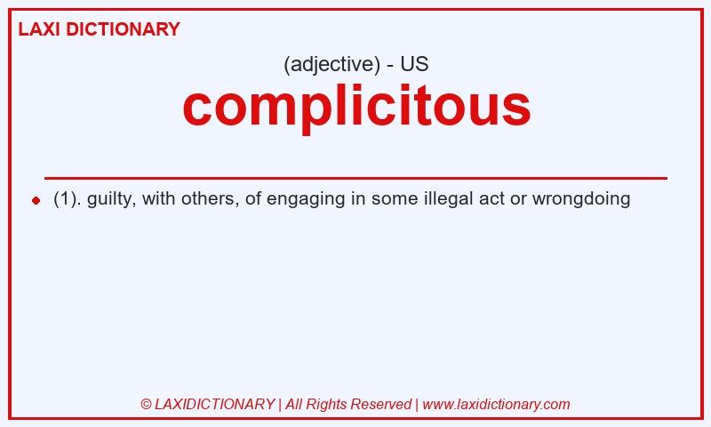Definition complicitous in American English