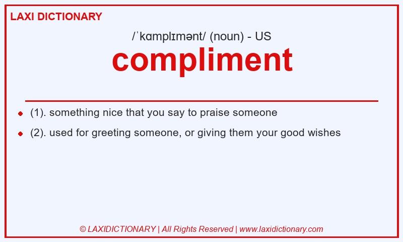 Definition compliment in American English