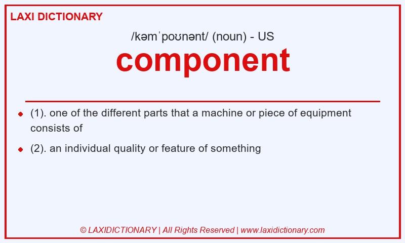 Definition component in American English