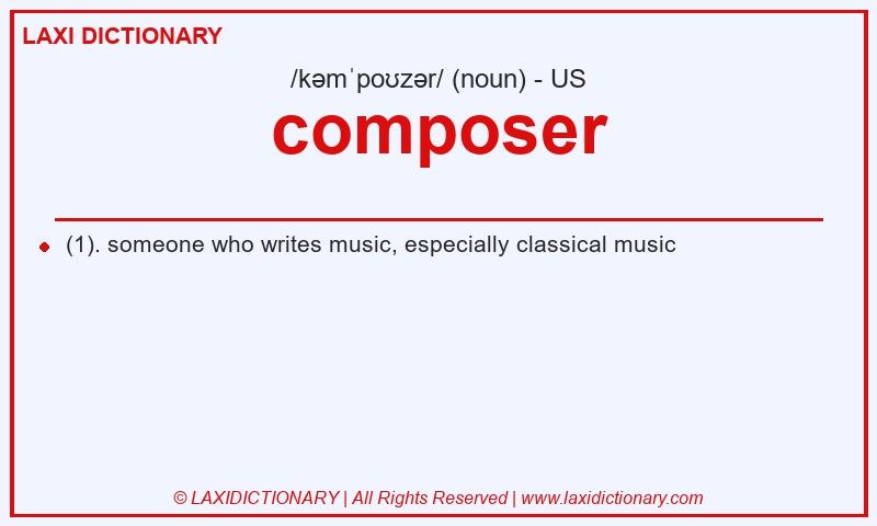 Definition composer in American English