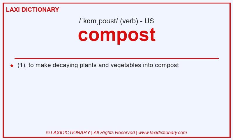 Definition compost in American English