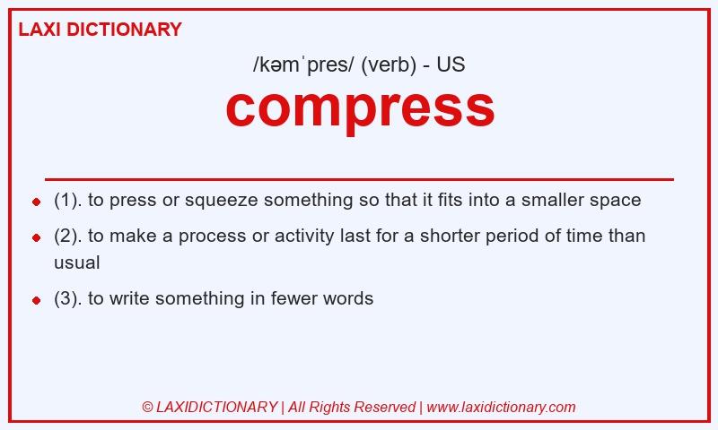 Definition compress in American English