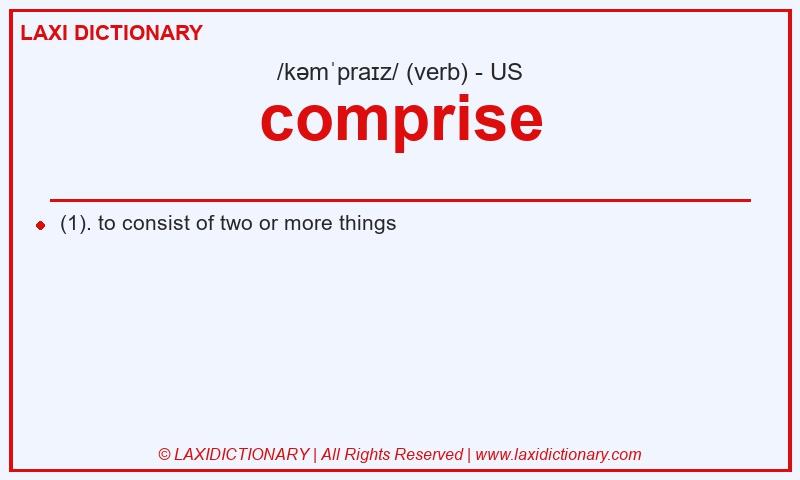 Definition comprise in American English