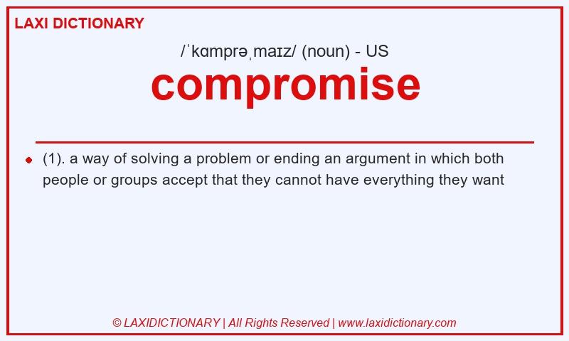 Definition compromise in American English