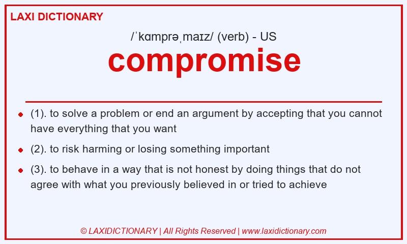 Definition compromise in American English