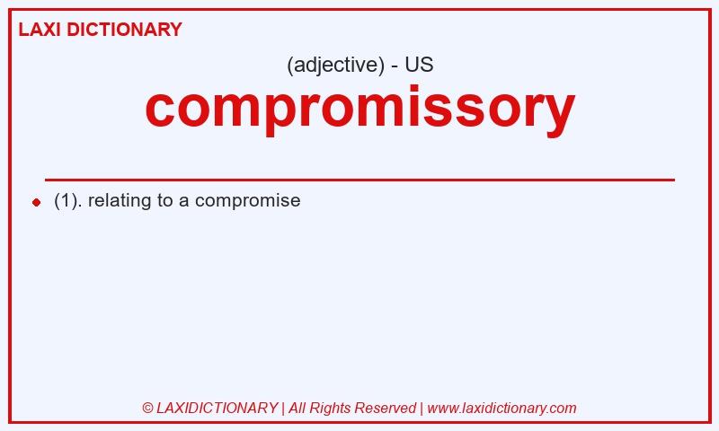 Definition compromissory in American English