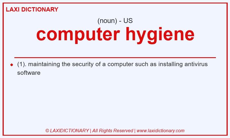 Definition computer hygiene in American English