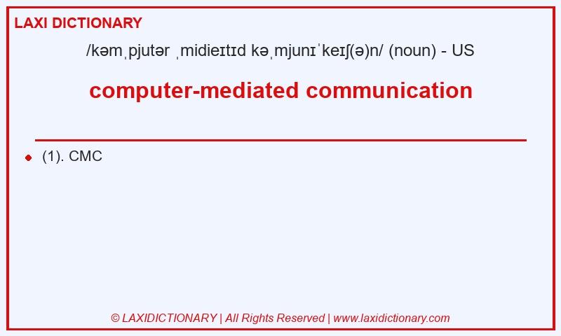 Definition computer-mediated communication in American English