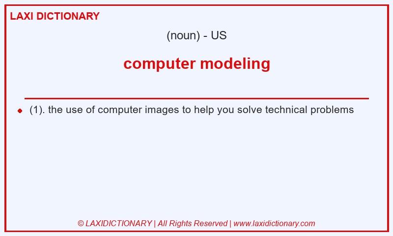 Definition computer modeling in American English