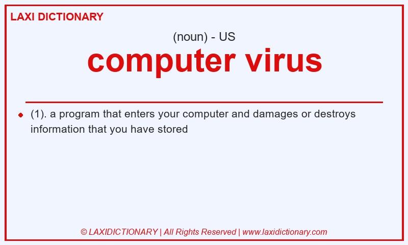 Definition computer virus in American English