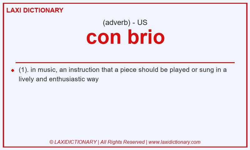 Definition con brio in American English