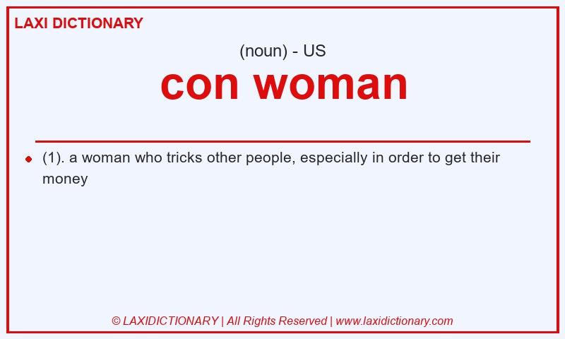 Definition con woman in American English
