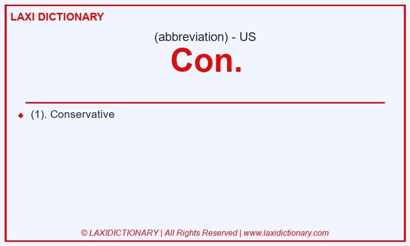 Definition Con. in American English
