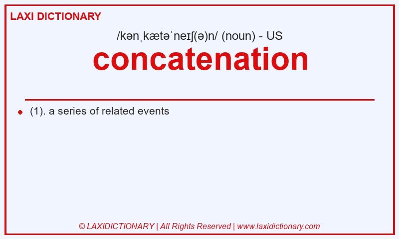 Definition concatenation in American English