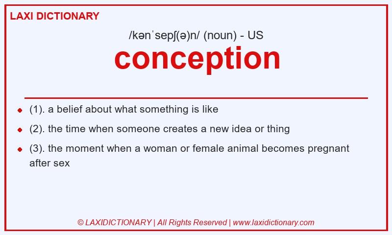 Definition conception in American English