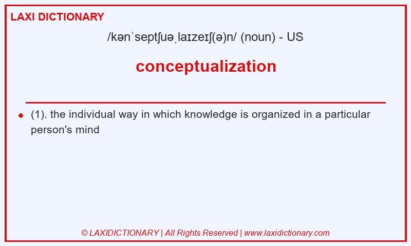Definition conceptualization in American English