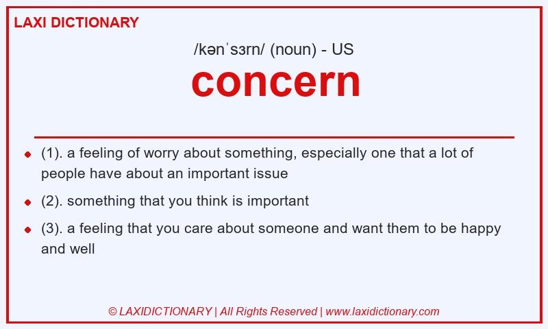Definition concern in American English