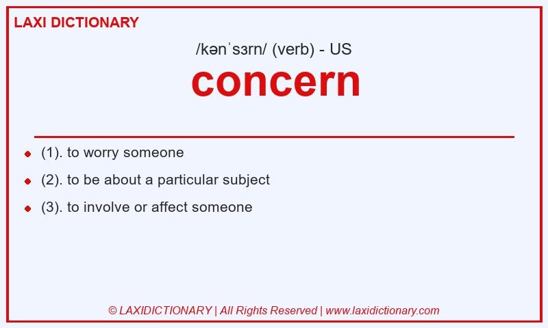 Definition concern in American English