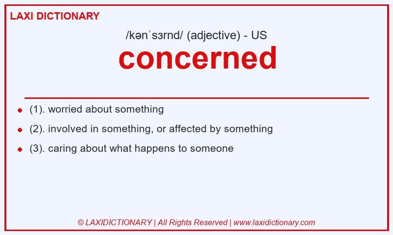Definition concerned in American English