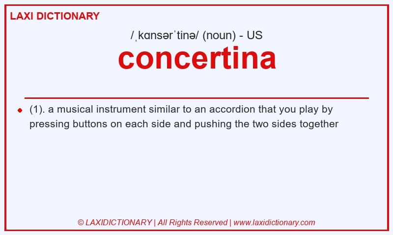 Definition concertina in American English