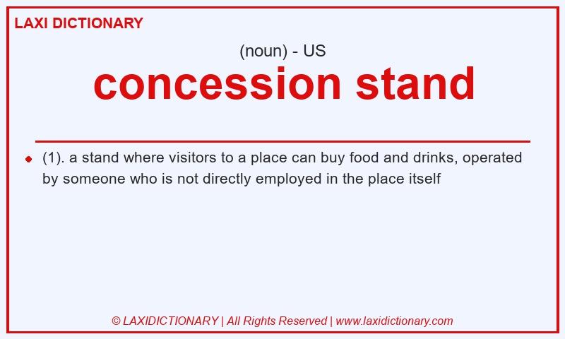 Definition concession stand in American English