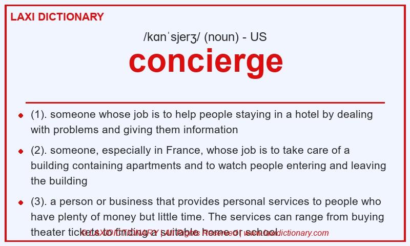 Definition concierge in American English
