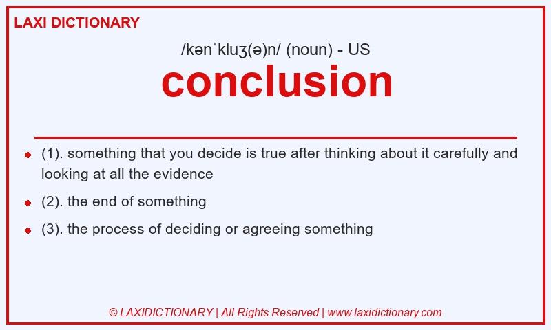 Definition conclusion in American English