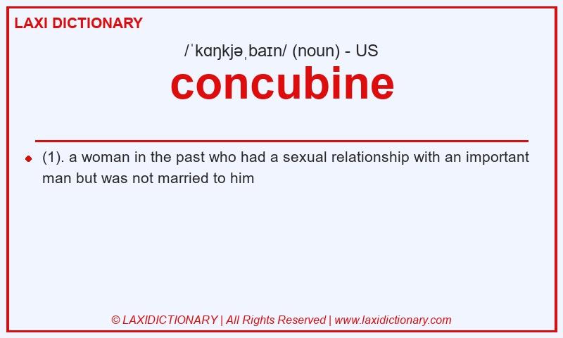 Definition concubine in American English
