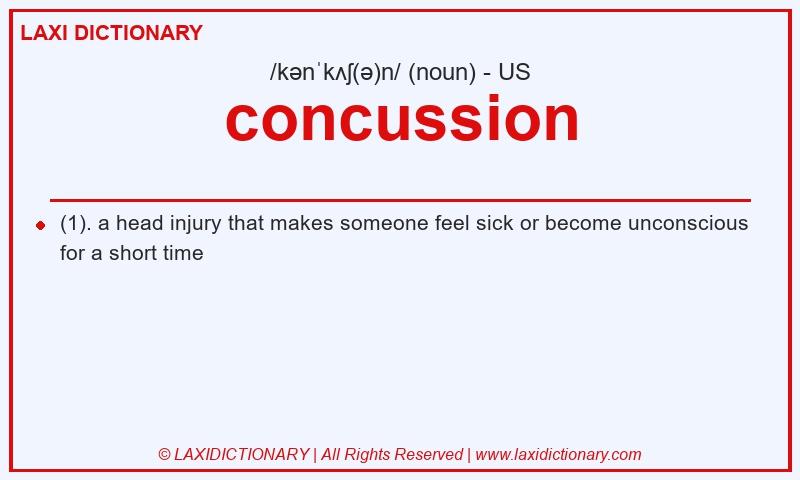 Definition concussion in American English
