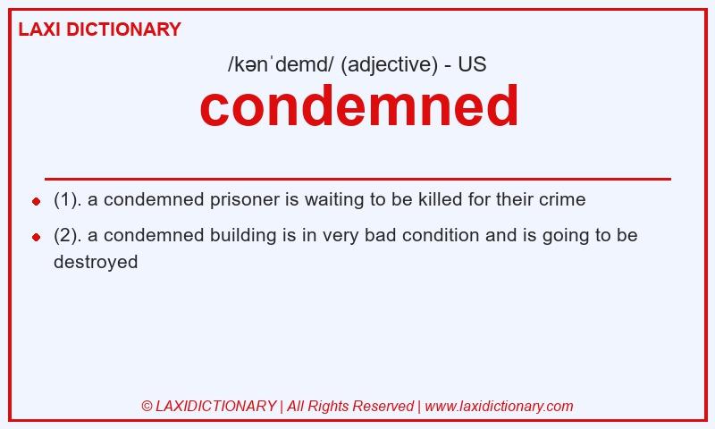 Definition condemned in American English