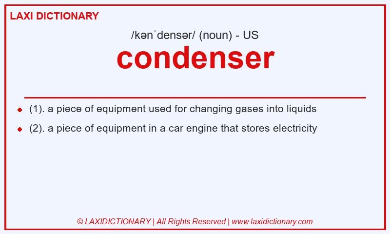 Definition condenser in American English