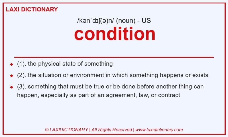 Definition condition in American English