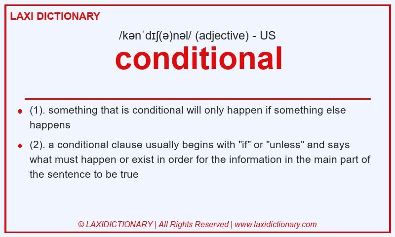 Definition conditional in American English