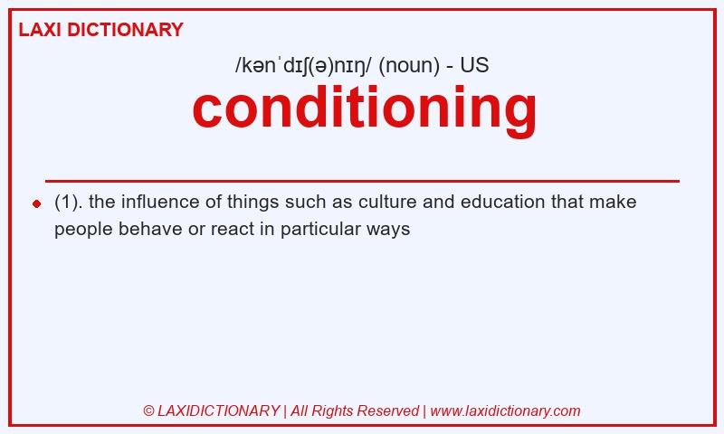 Definition conditioning in American English
