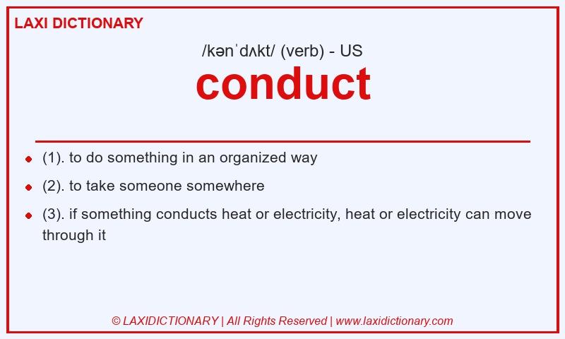 Definition conduct in American English