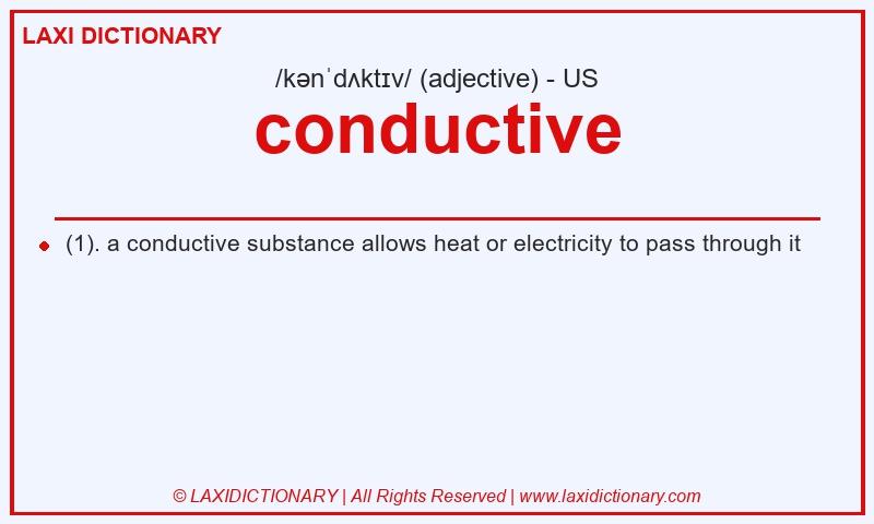 Definition conductive in American English
