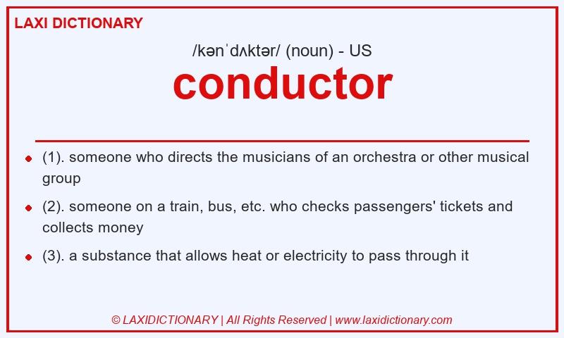 Definition conductor in American English